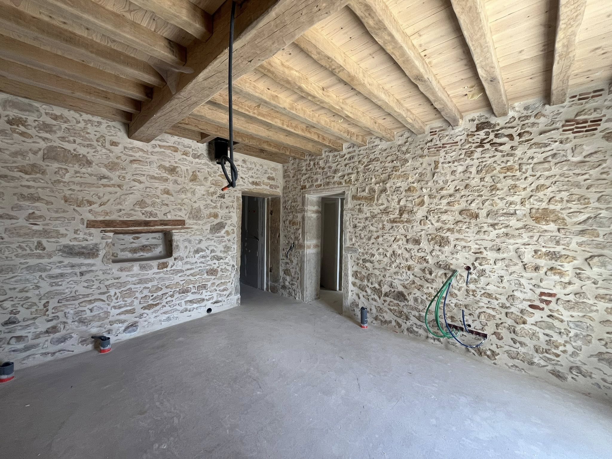 Mur Pierre Poutre Maison Interieur